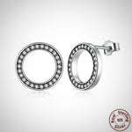 Lucky Circle Stud Earrings